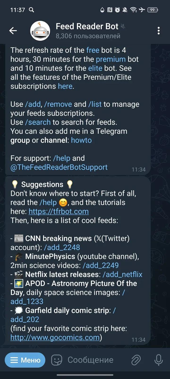 Feed Reader Bot 2