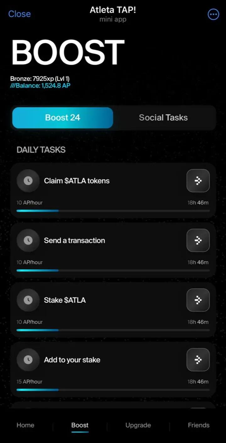 Atleta TAP! Telegram Screenshot 2