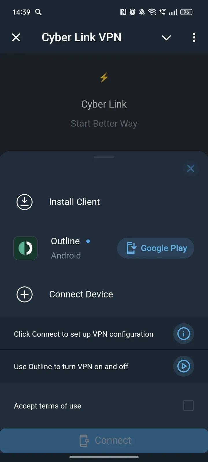 Cyber Link VPN в Телеграм — скриншот 3