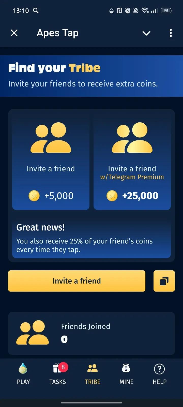 Apes Tap Telegram Screenshot 3