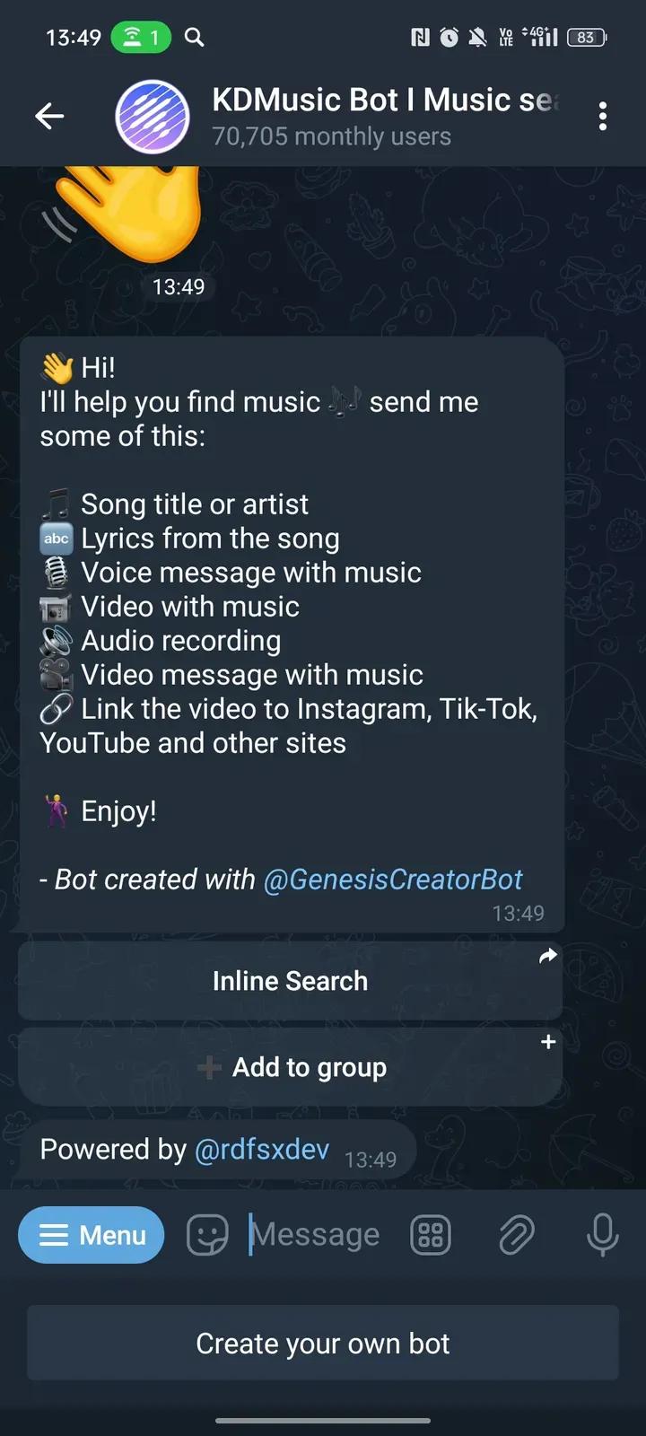 KDMusic Bot I Music search 2