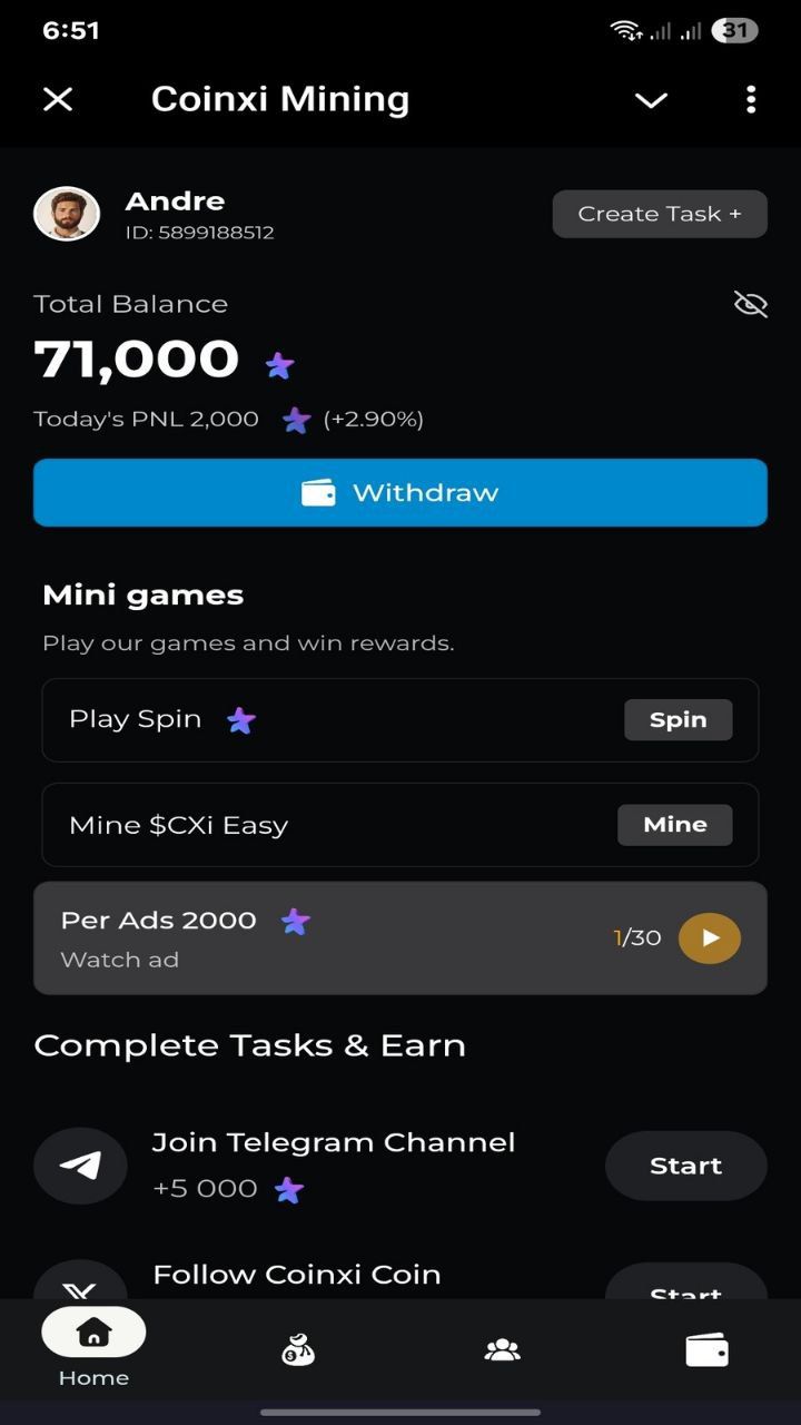 Coinxi Mining Captura 1