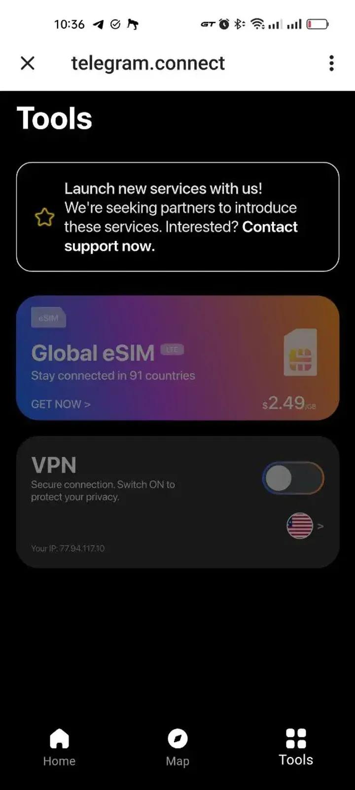 telegram.connect 5