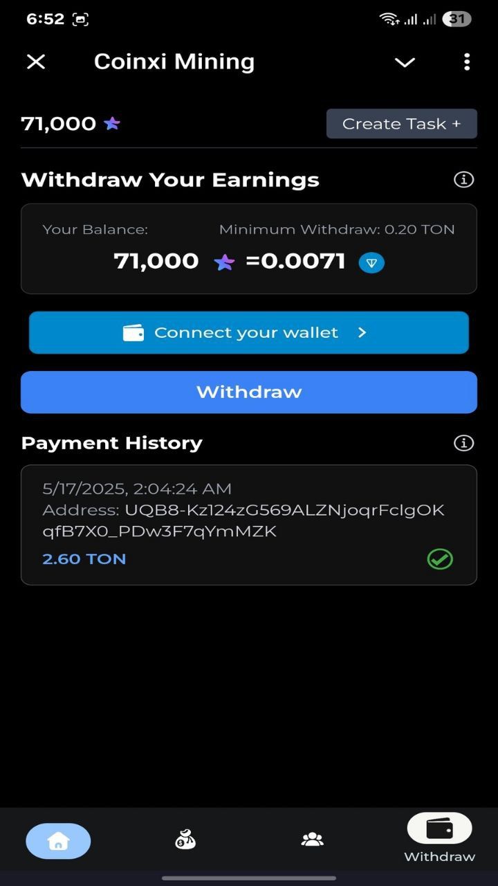 Coinxi Mining Captura 3