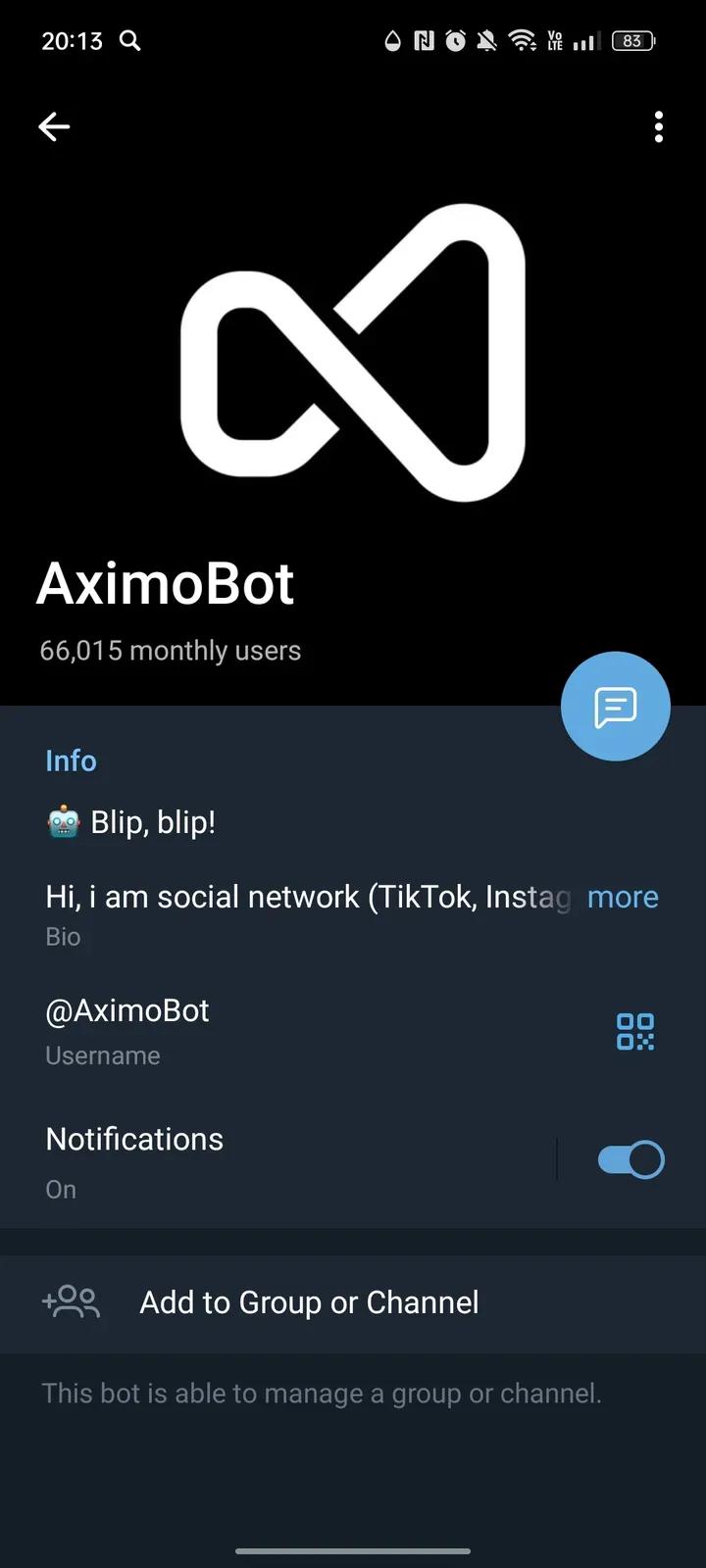AximoBot Telegram Screenshot 4