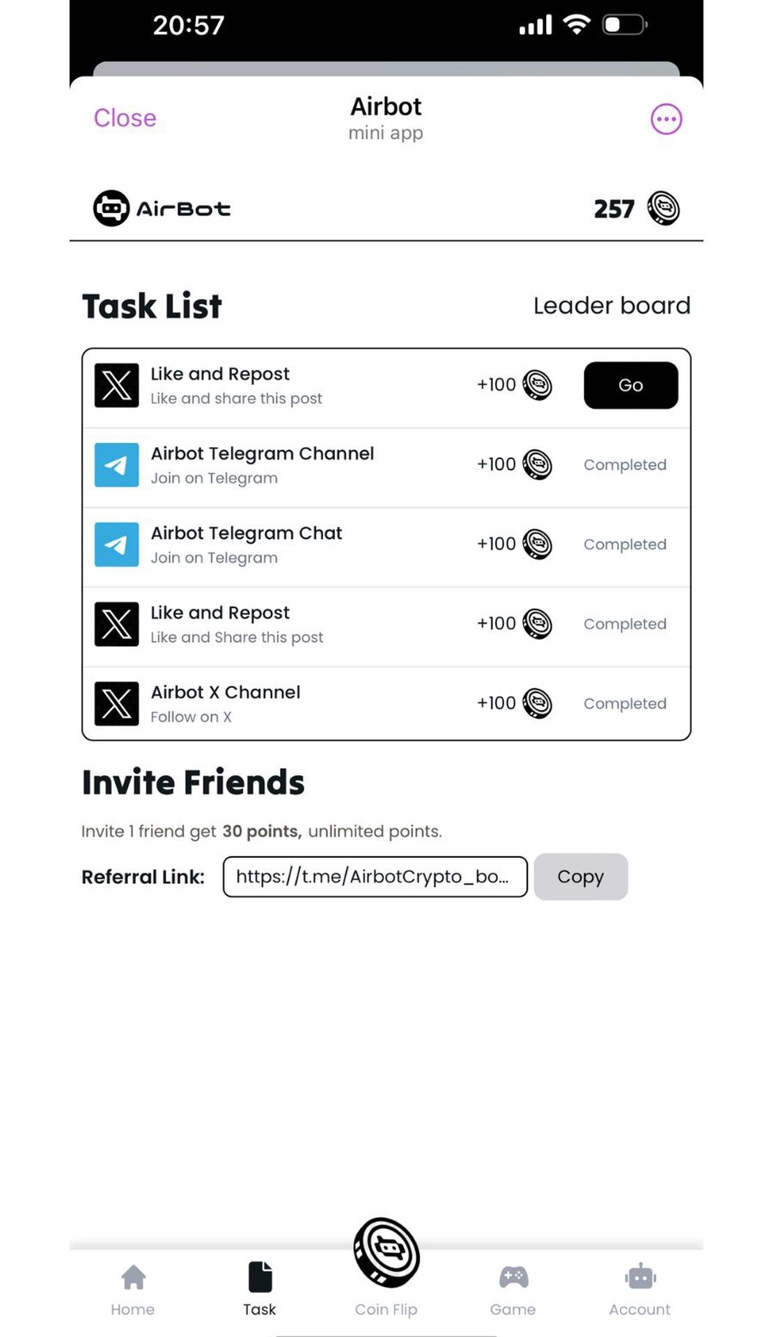 Airbot Telegram Screenshot 2