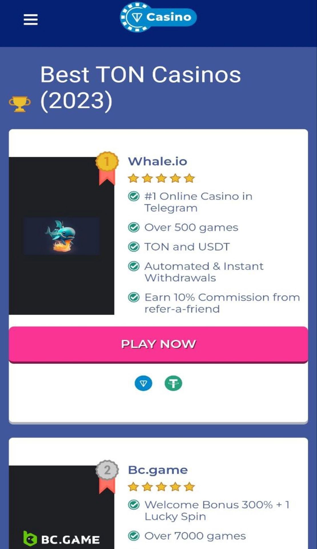 TONcasinos 🎰 1