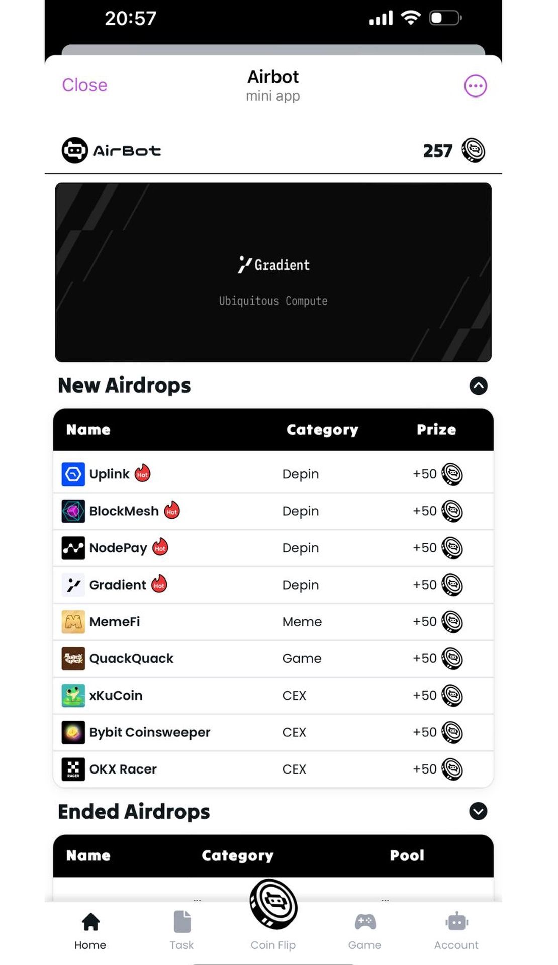 Airbot Telegram Screenshot 1