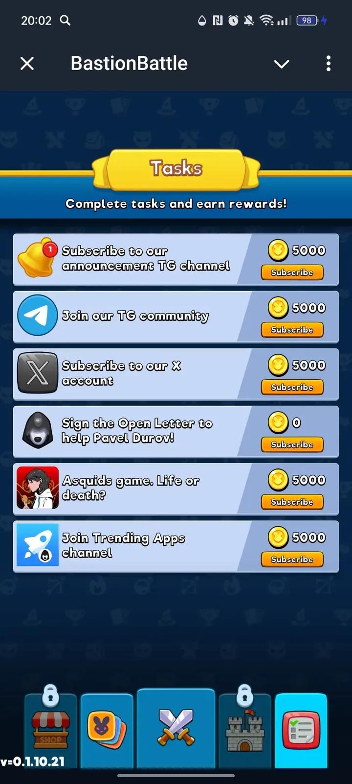 BastionBattle Telegram Screenshot 5