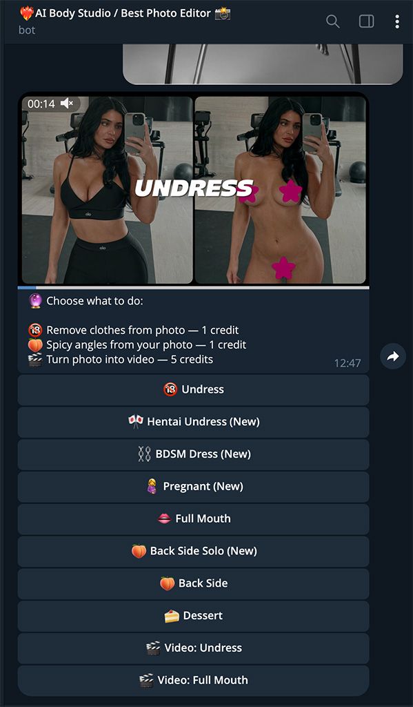 Screenshot of AI Body Studio