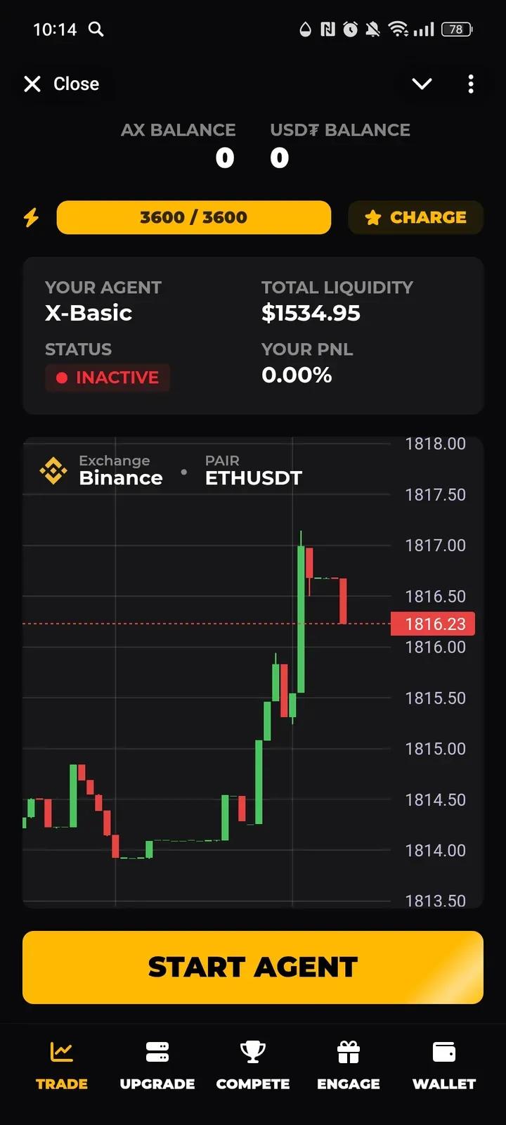 Agent X Telegram Screenshot 1