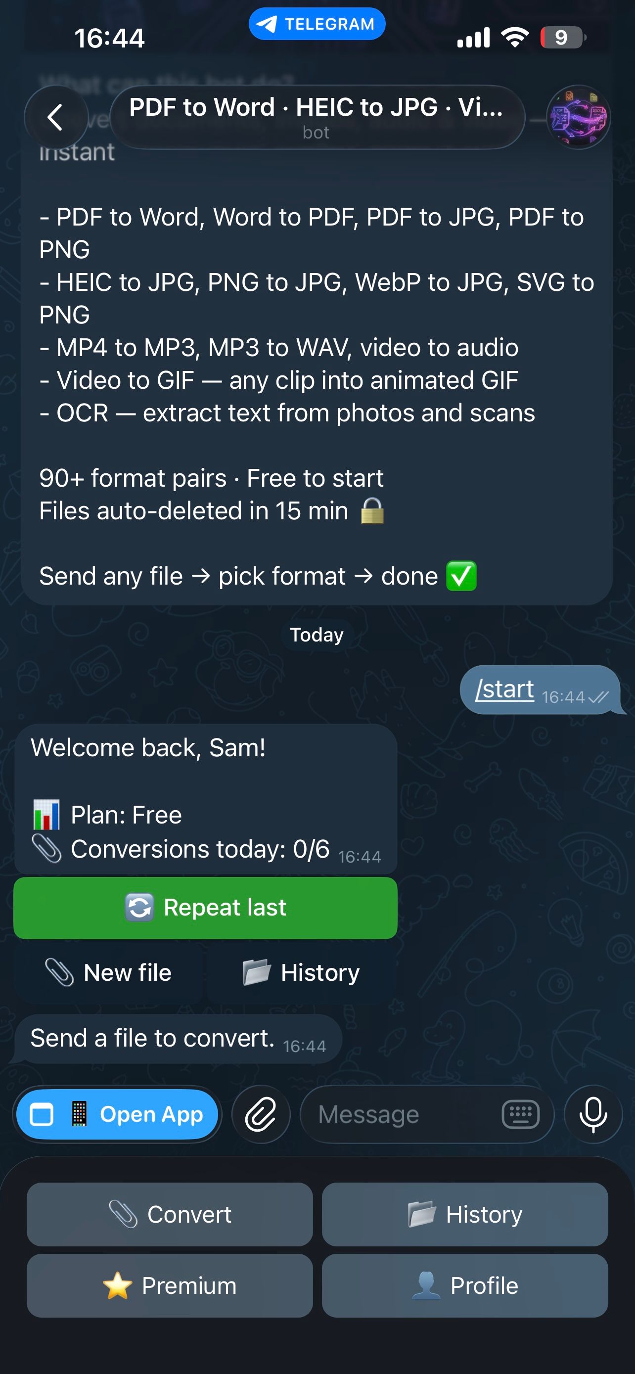 Screenshot of FileFlip Bot