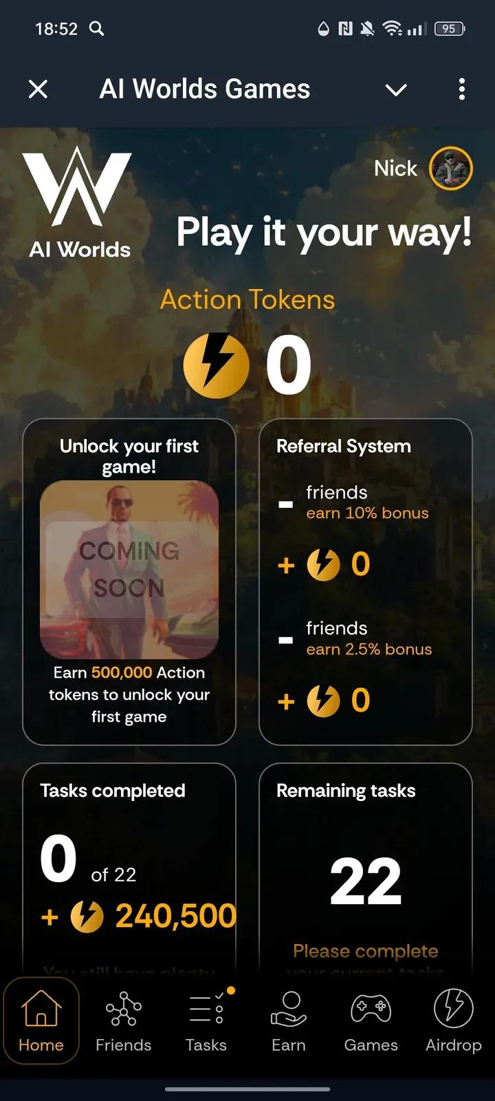 AI Worlds Games Telegram Screenshot 1