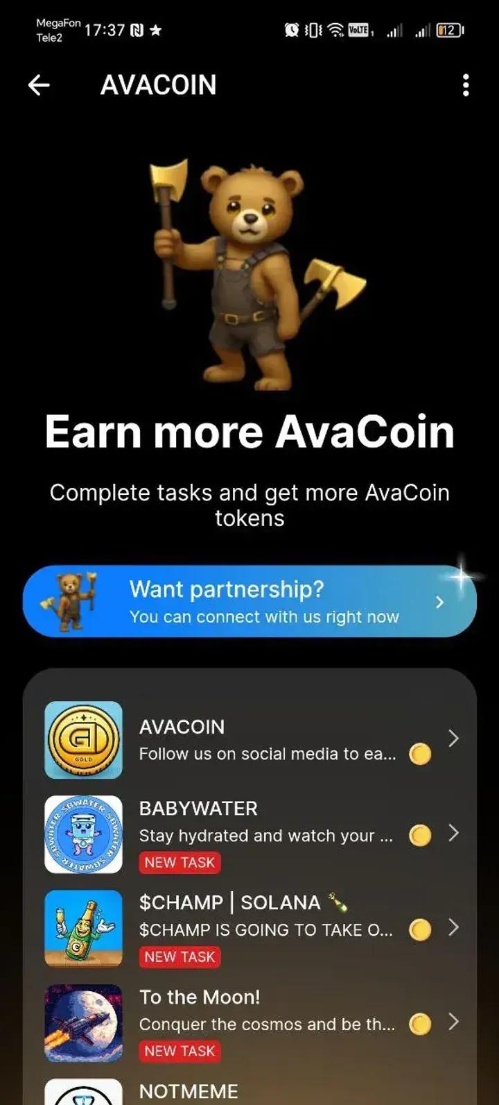 AVACOIN Telegram Screenshot 4