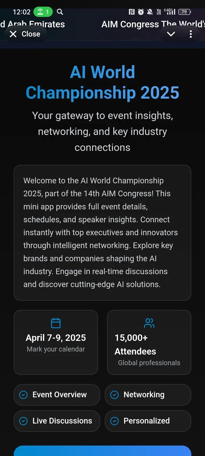 AIWorldChampionship Telegram Screenshot 1