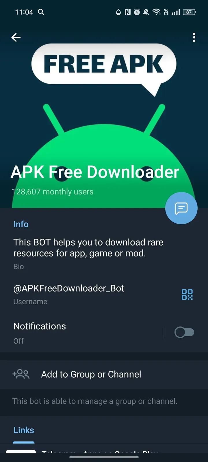 APK Free Downloader Telegram Screenshot 4