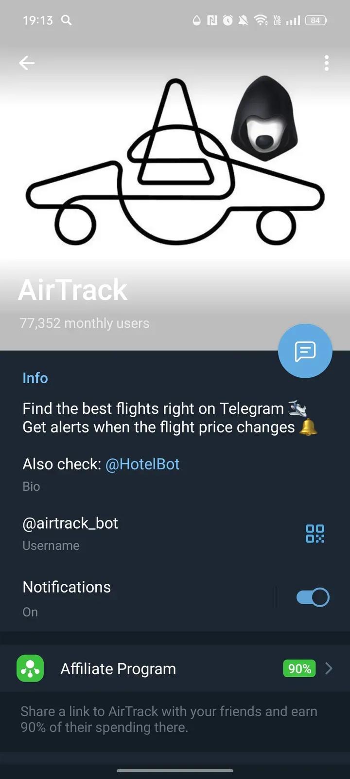 AirTrack Telegram Screenshot 4