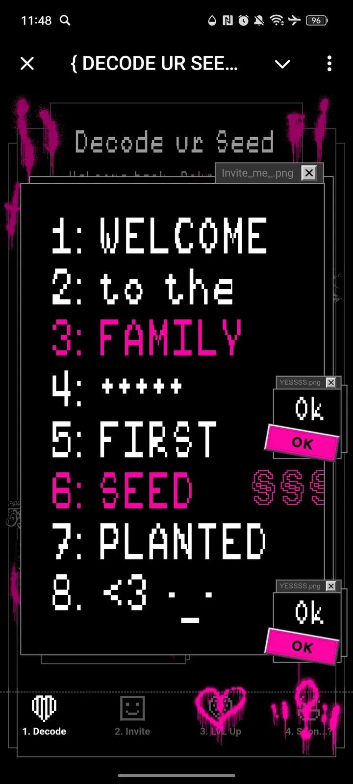 { DECODE UR SEED } 2