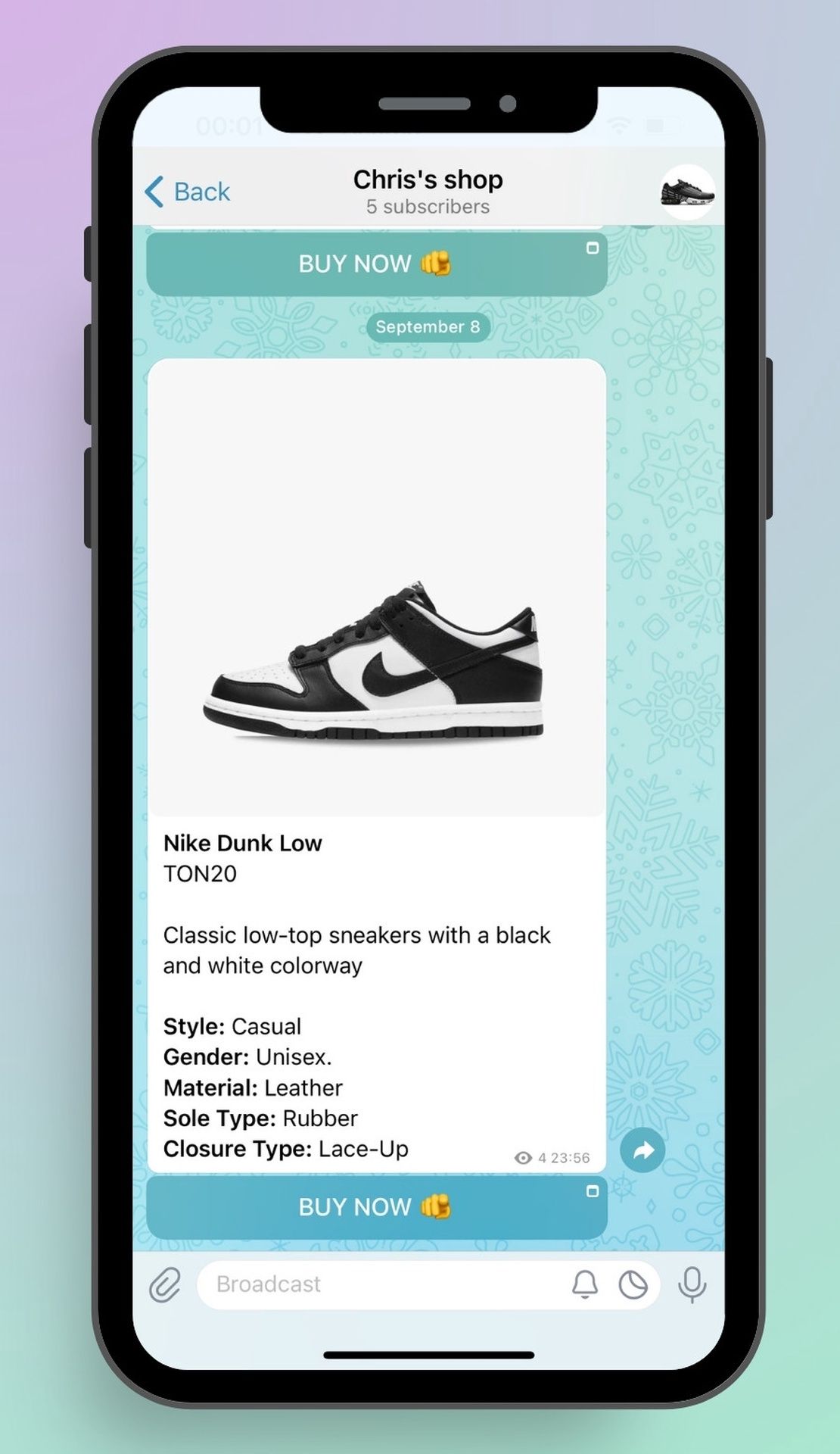 AOKI Seller Telegram Screenshot 3