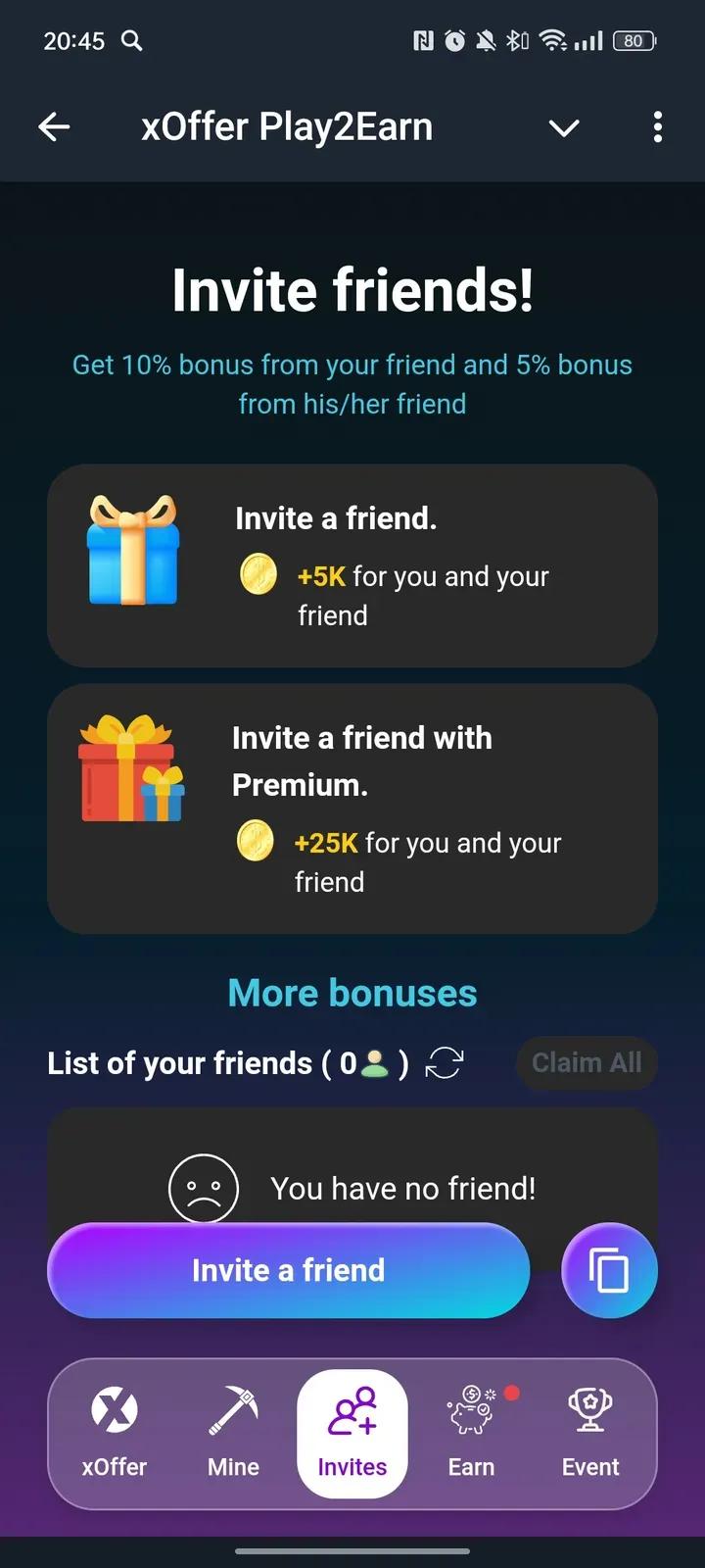xOffer Play2Earn в Телеграм — скриншот 3