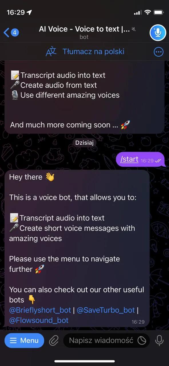AI Voice Telegram Screenshot 2