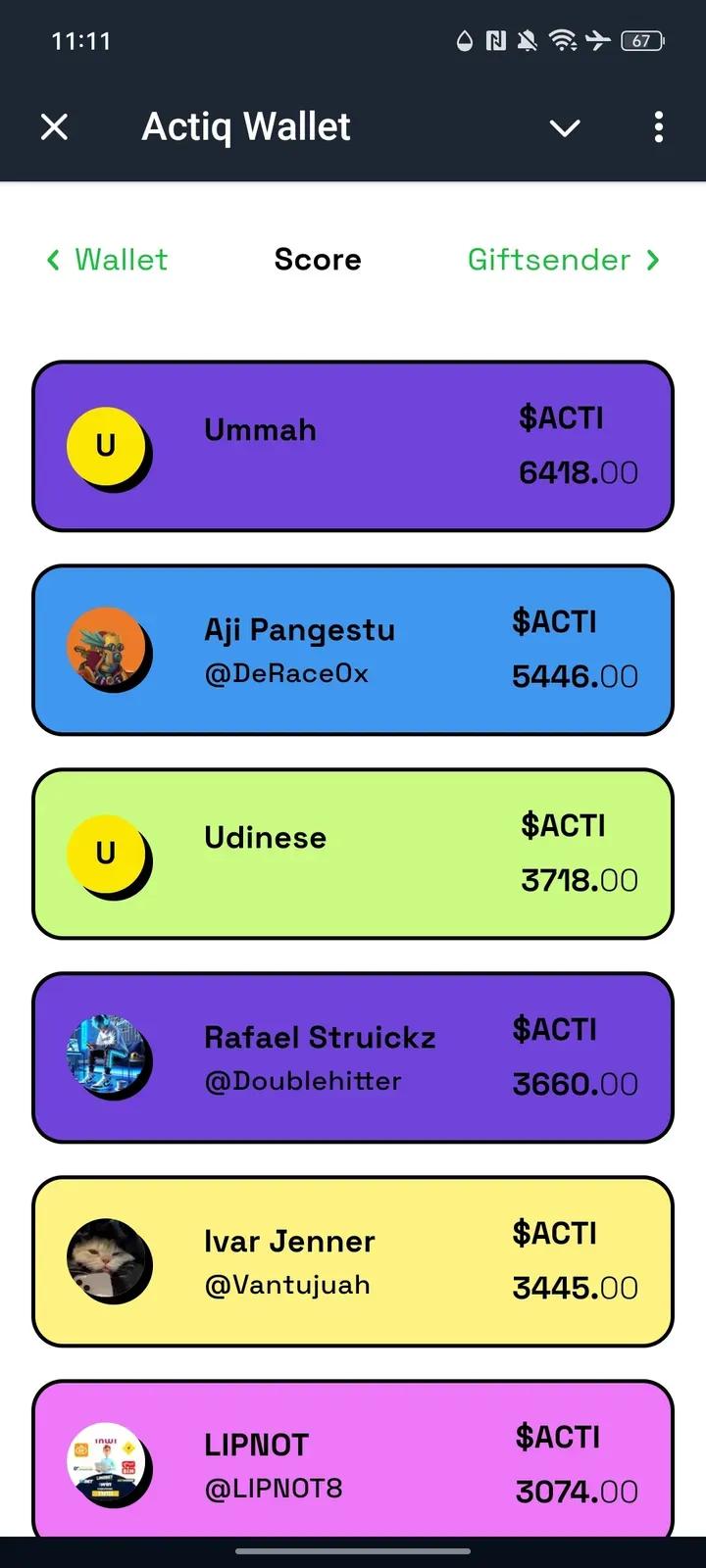 Actiq Wallet Telegram Screenshot 3
