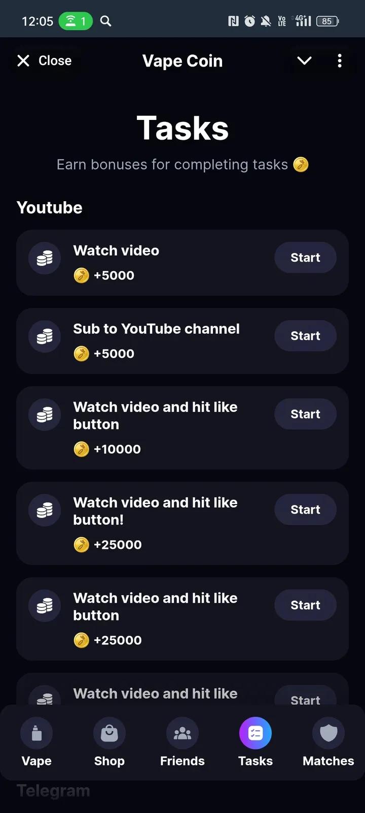 VAPE COIN — Tap to Earn 4