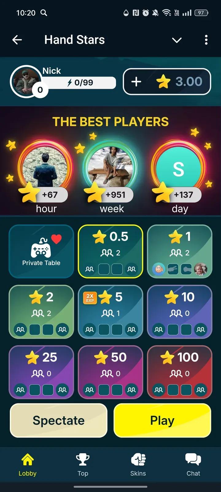 Hand Stars 2