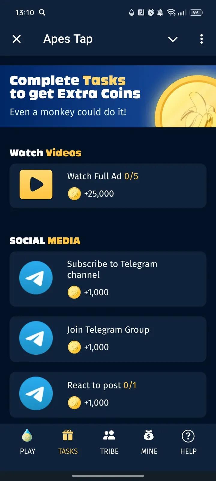 Apes Tap Telegram Screenshot 2