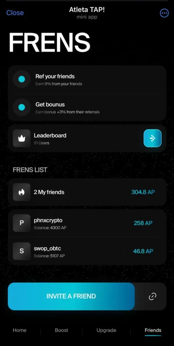 Atleta TAP! Telegram Screenshot 1