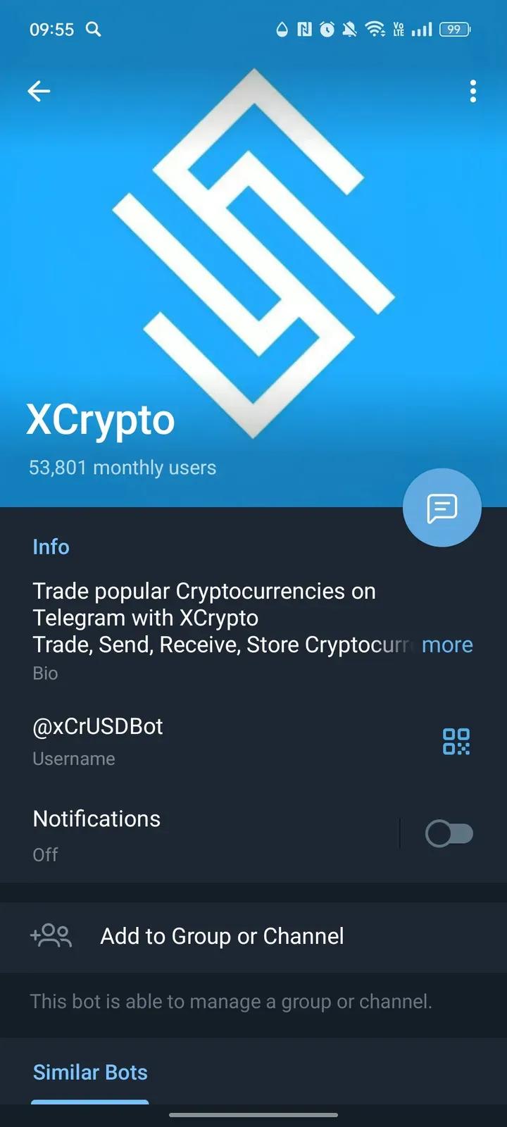 XCrypto в Телеграм — скриншот 4