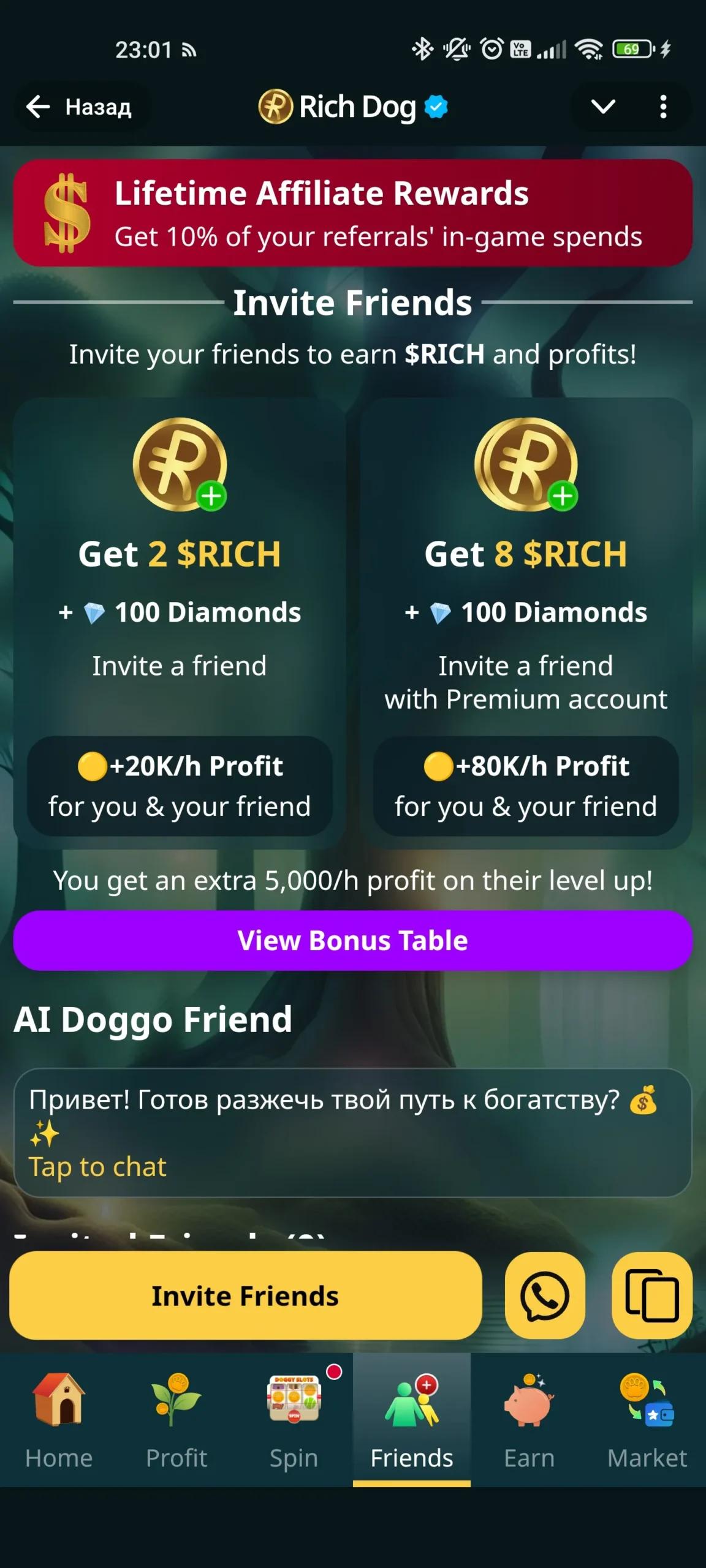 Rich Dog Telegram Screenshot 1