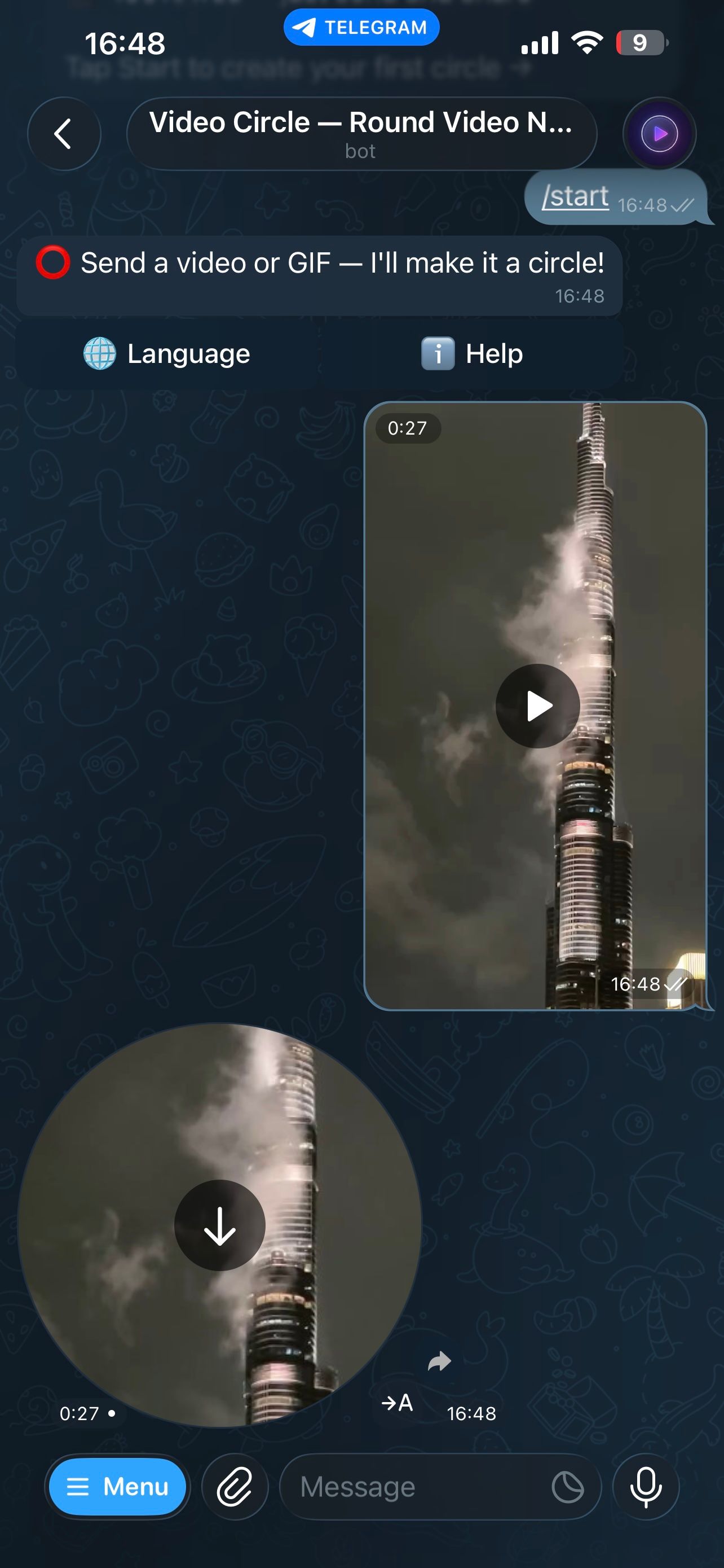 Screenshot of Video Circle — Round Video