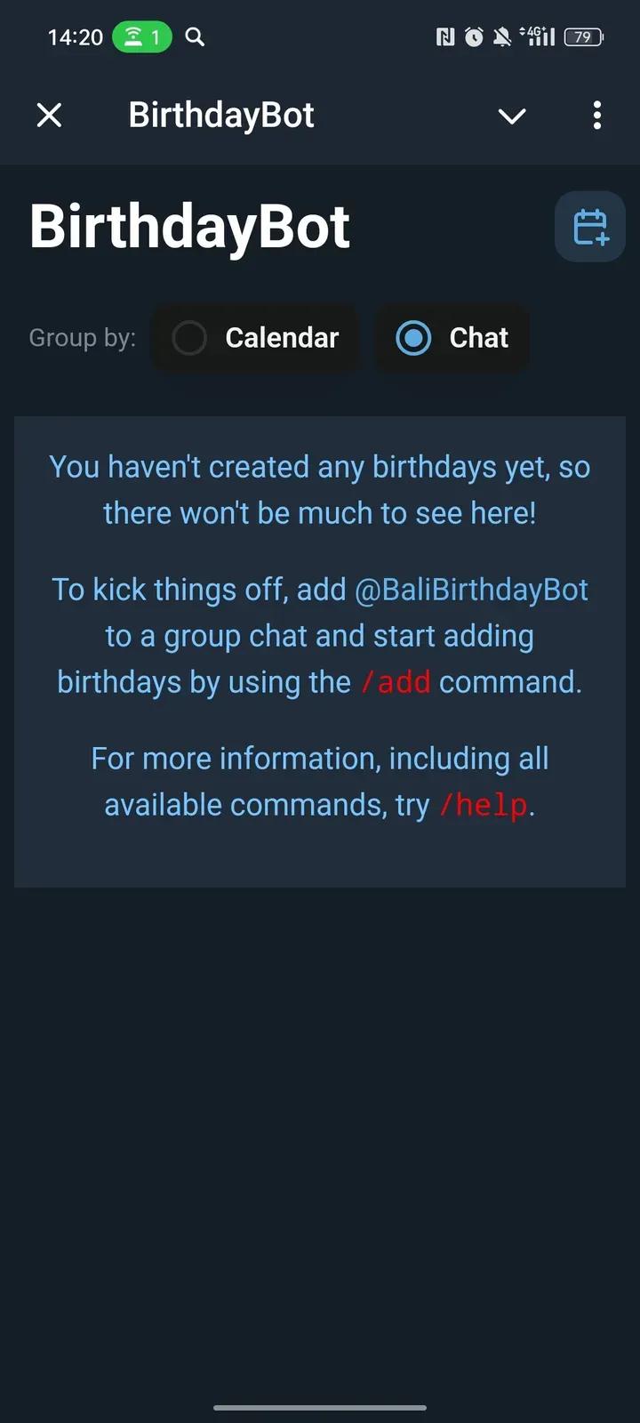 BirthdayBot Telegram Screenshot 3