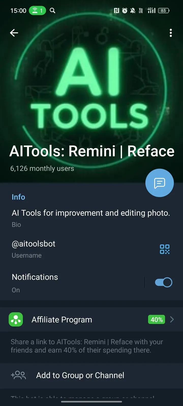 AITools: Remini Telegram Screenshot 4