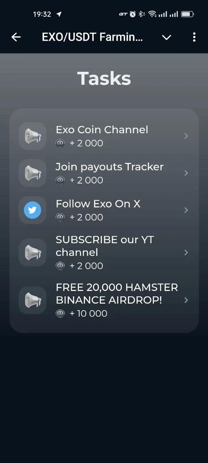 EXO/USDT Farming Bot APP 1