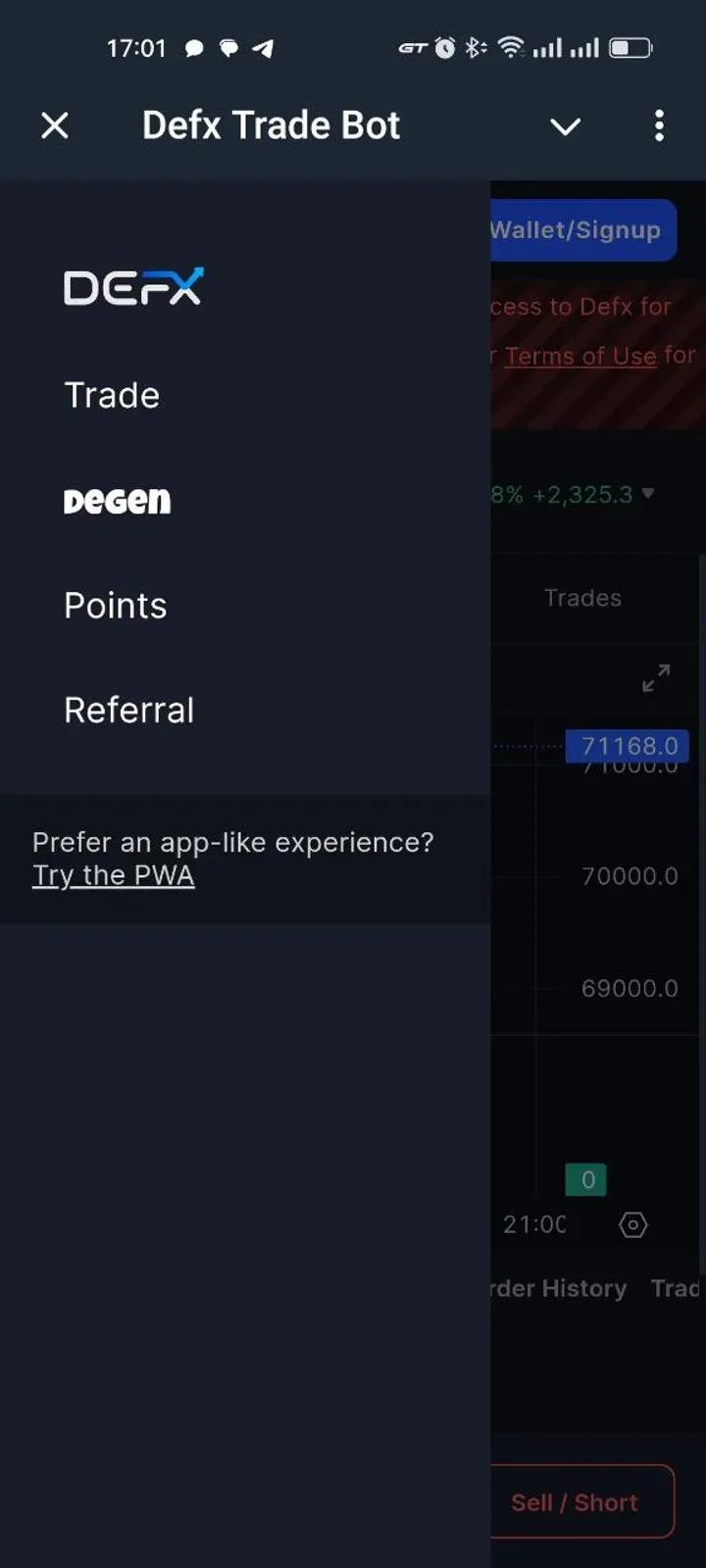 Defx — Trade Perps 1