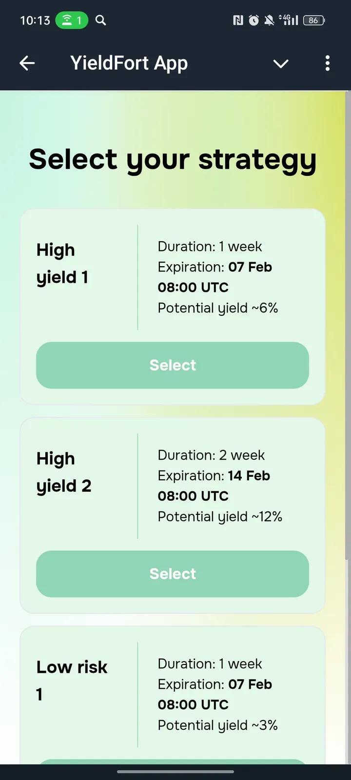 YieldFort App 3