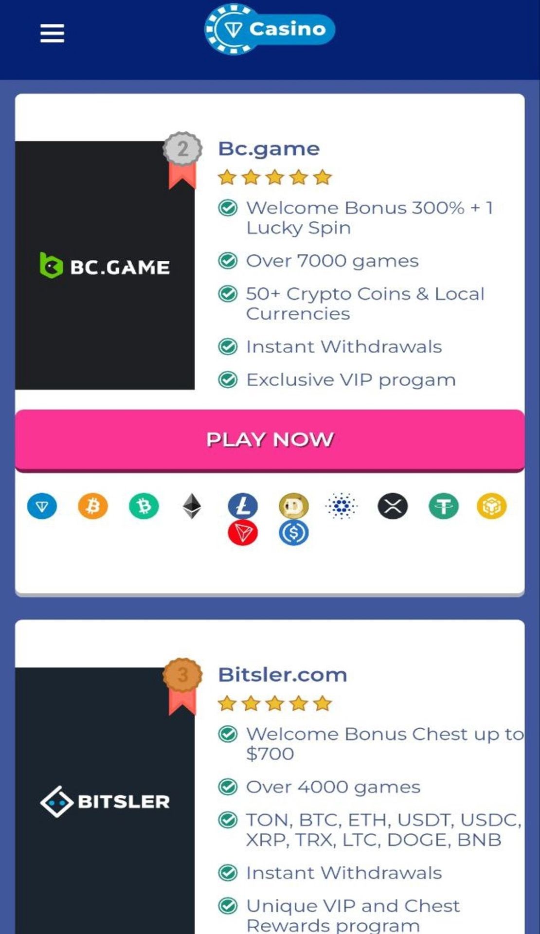 TONcasinos 🎰 2