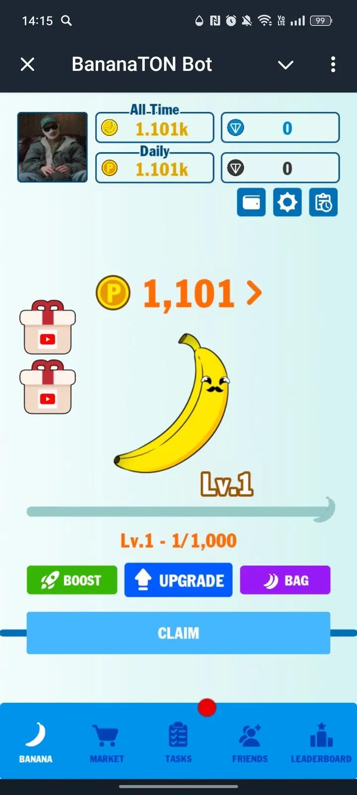 BananaTON Bot Telegram Screenshot 1