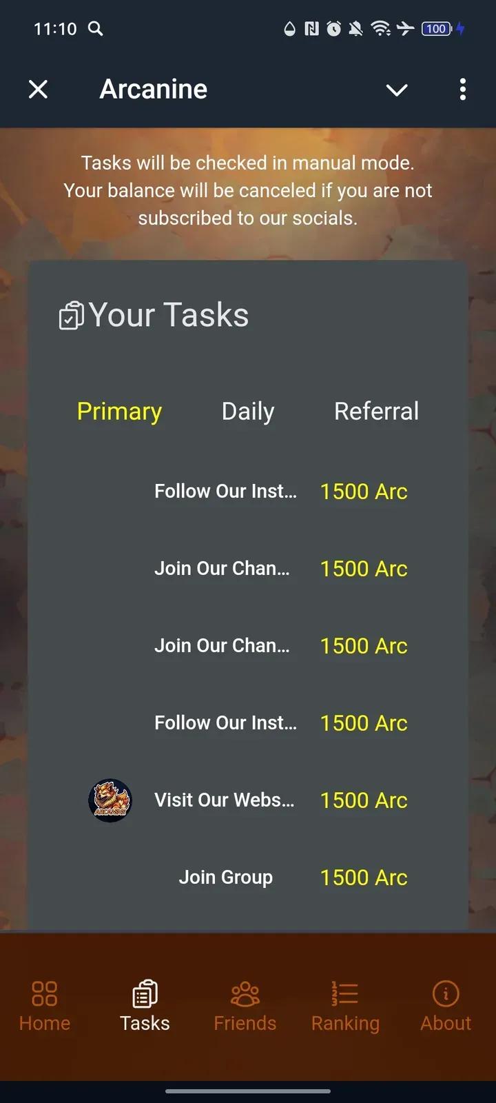 Arcanine Telegram Screenshot 2