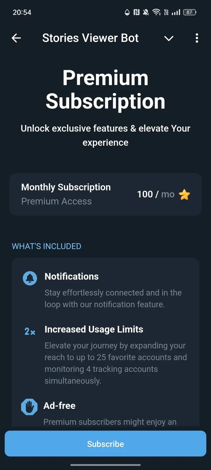 Stories Viewer Bot Telegram Screenshot 3