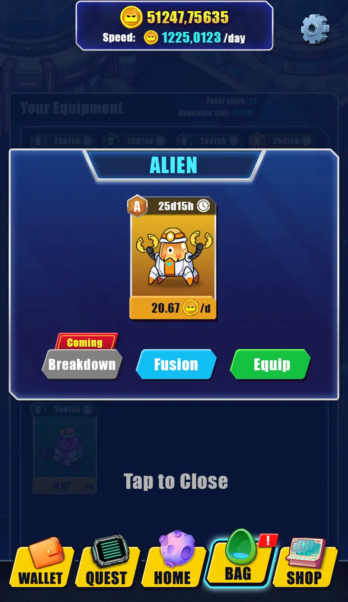 Alien Mine Bot Telegram Screenshot 4