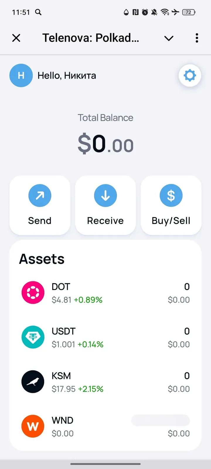 Telenova: Polkadot Wallet 2