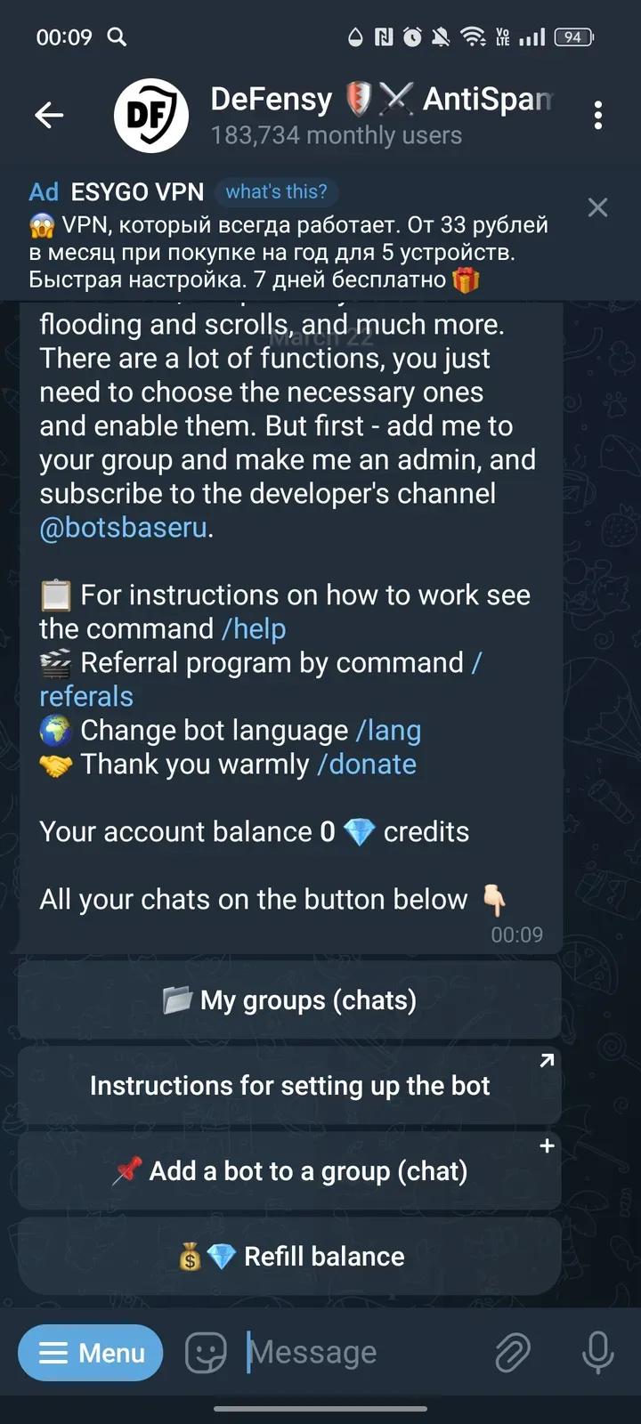 DeFensy 🛡⚔️ AntiSpamBot 2