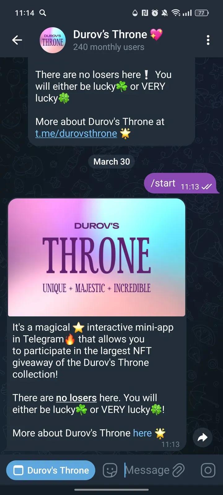 Durov’s Throne 💖 3