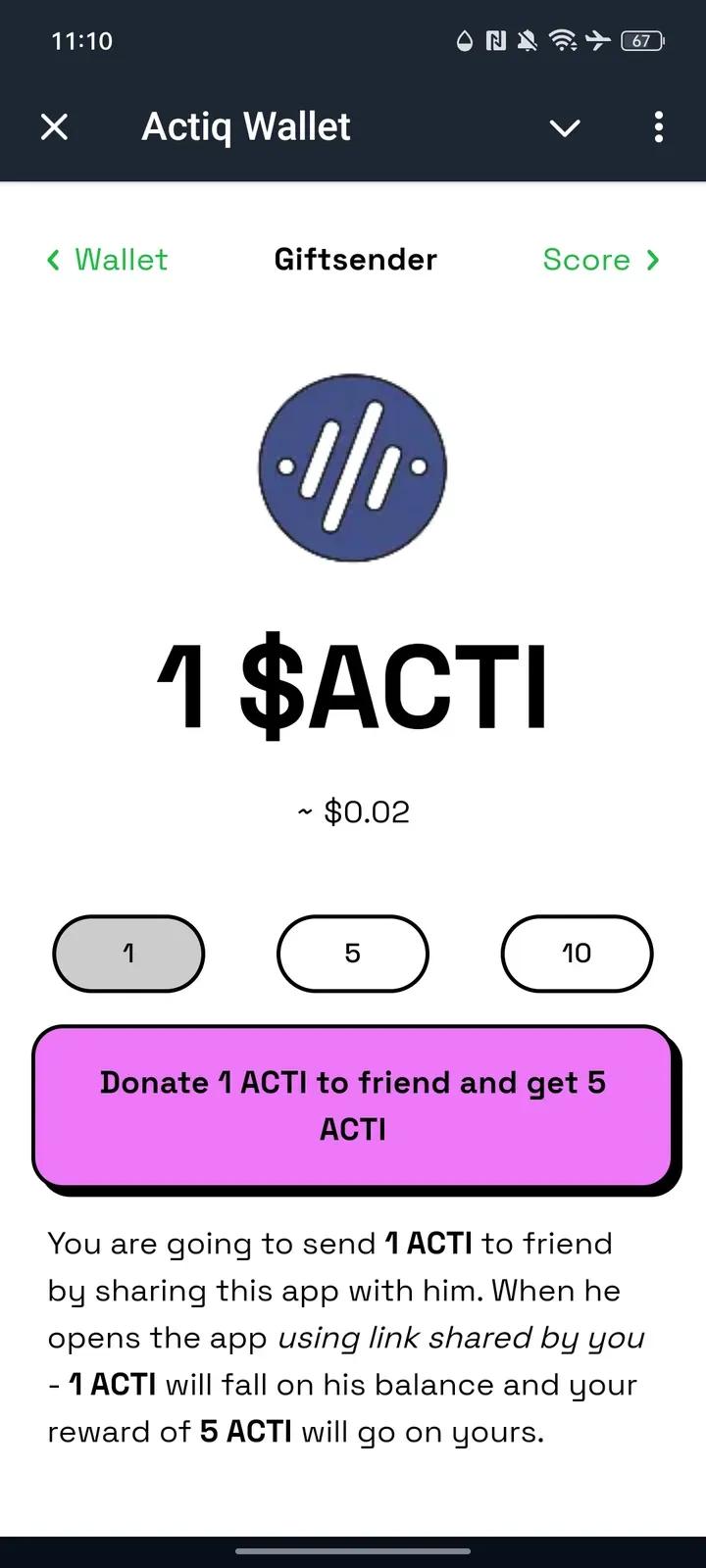 Actiq Wallet Telegram Screenshot 2