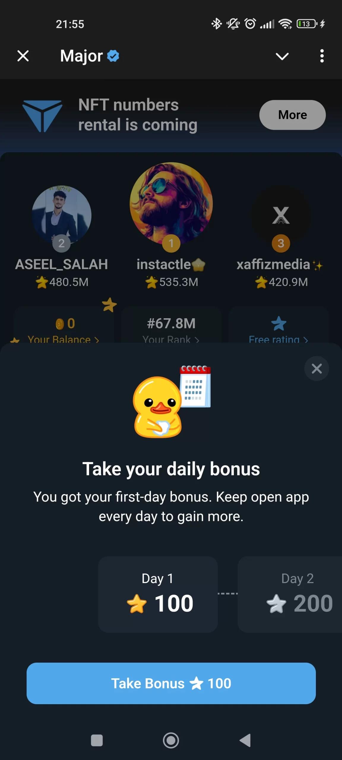 Major Telegram Screenshot 1