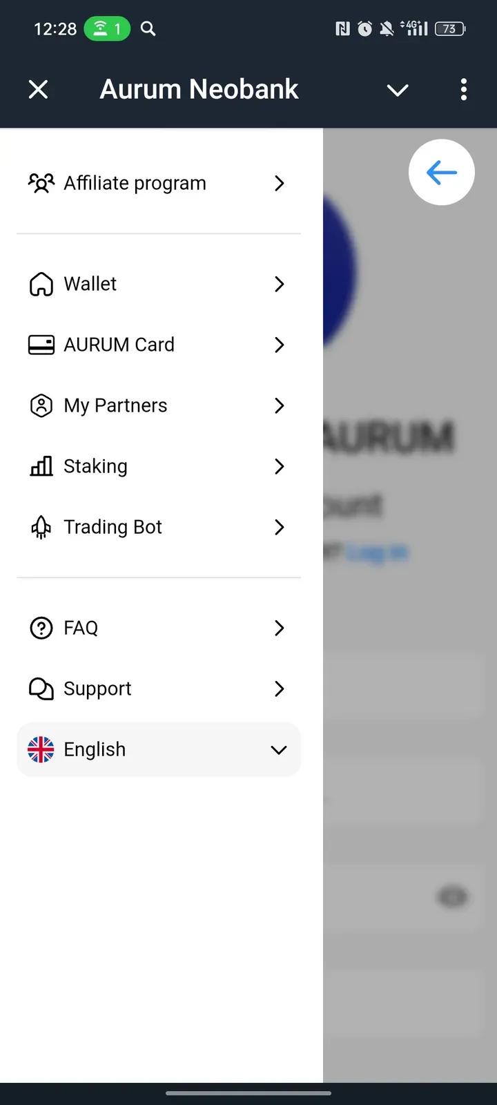 Aurum Neobank Telegram Screenshot 2