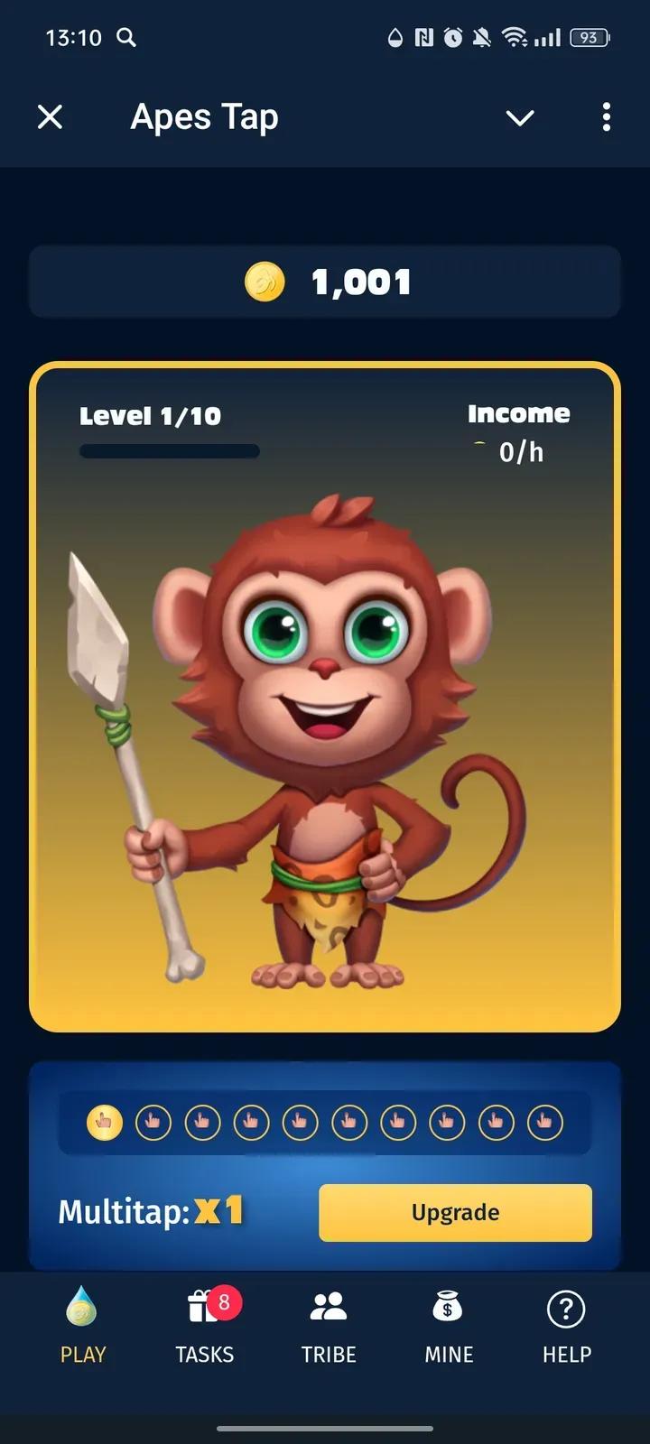 Apes Tap Telegram Screenshot 1